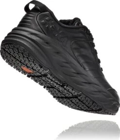 Hoka One One Pair Of Women's Shoes Hoka Bondi SR Leather Black -Active Shoes Shop 16043095ee7346409bd75.78389323