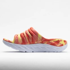 HOKA Ora Recovery Slide Swirl Unisex Yellow Pear/Fiesta -Active Shoes Shop 570558 1