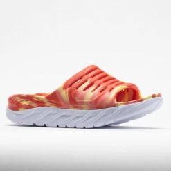 HOKA Ora Recovery Slide Swirl Unisex Yellow Pear/Fiesta -Active Shoes Shop 570558 5